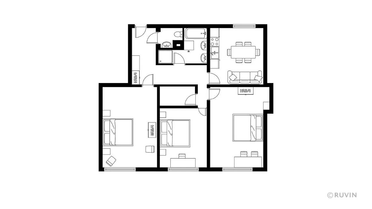 Apartment King Bed Home, 3 Bed Rooms Ideal For Big Groups Wien